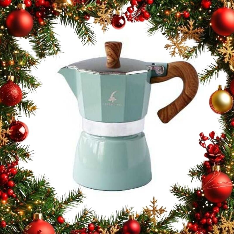 Black Goat Moka Pot, 3 Cup - Turkuaz - Black Goat