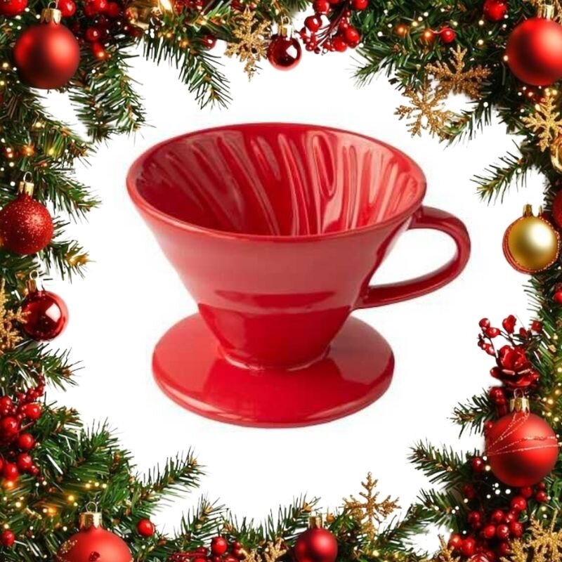 Black Goat V60 02 Seramik Dripper - Kırmızı - Black Goat