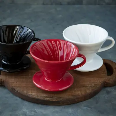 Black Goat V60 02 Seramik Dripper - Kırmızı - Black Goat (1)