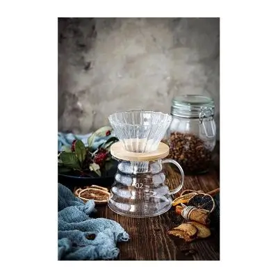 Black Goat V60 02 Seramik Dripper - Şeffaf - Black Goat (1)