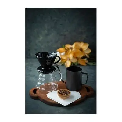 Black Goat V60 02 Seramik Dripper - Siyah - Black Goat (1)