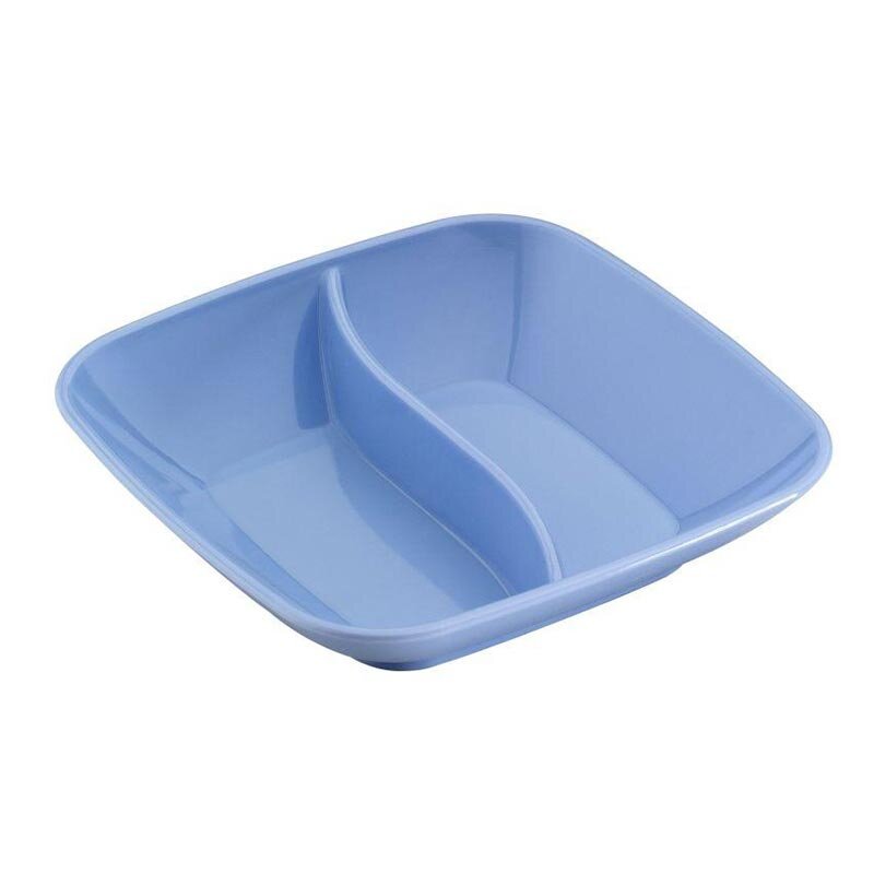 Bora Plastik 2 Bölmeli Sos Kabı, Kare, Polikarbonat, 8.5 cm, Mavi - Bora Plastik