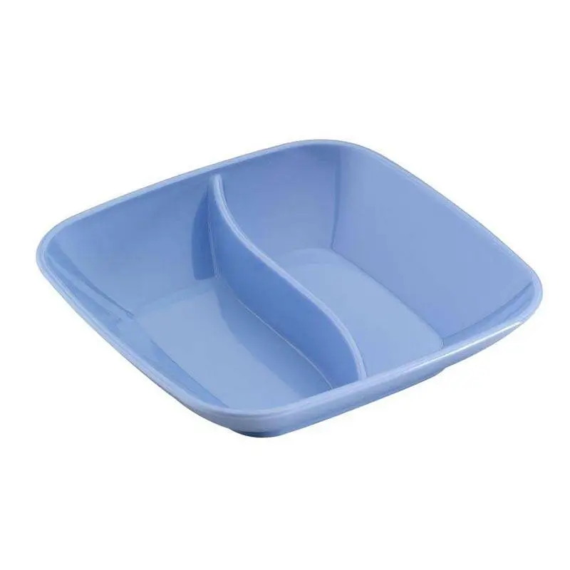 Bora Plastik 2 Bölmeli Sos Kabı, Kare, Polikarbonat, 8.5 cm, Mavi - 1