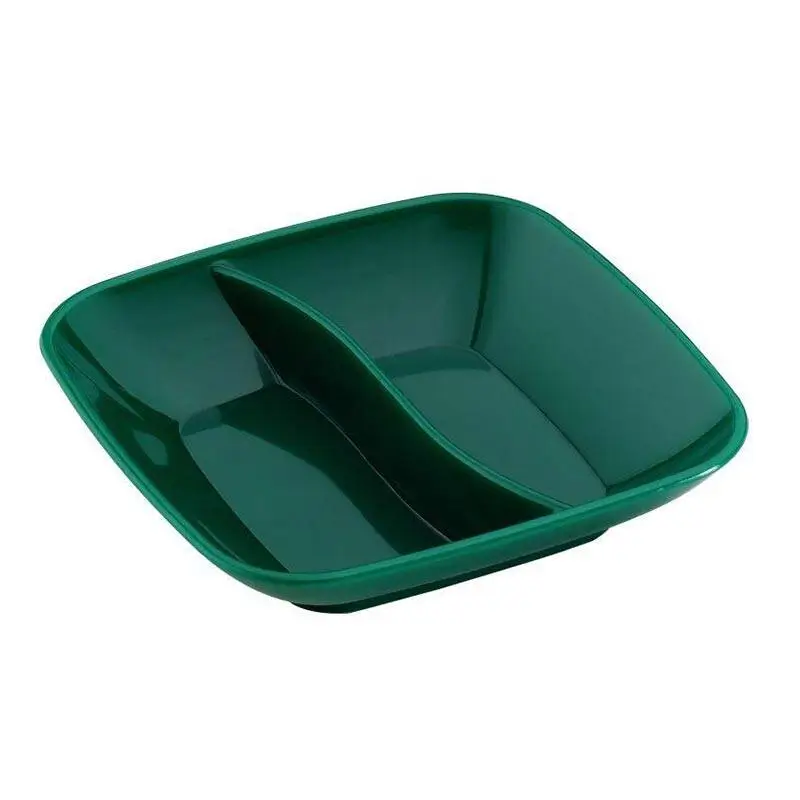 Bora Plastik Kare 2 Bölmeli Sos Kabı, Polikarbonat, 8.5 cm, Yeşil - 1