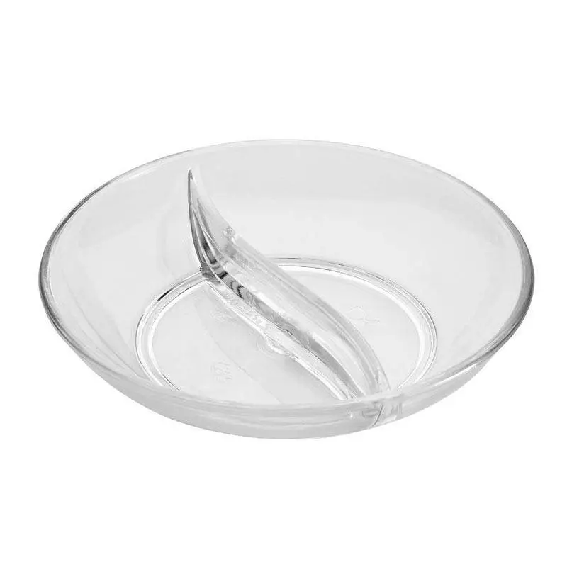 Bora Plastik 2 Bölmeli Sos Kabı, Polikarbonat, 8.5 cm, Şeffaf - 1