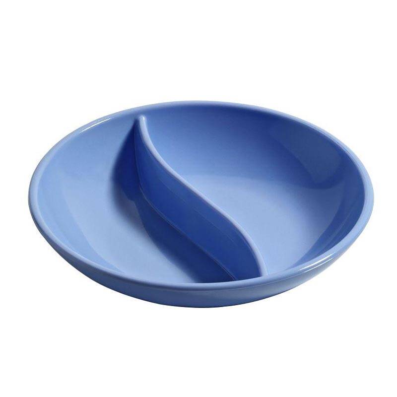 Bora Plastik 2 Bölmeli Sos Kabı, Yuvarlak, Polikarbonat, 8.5 cm, Mavi - 1