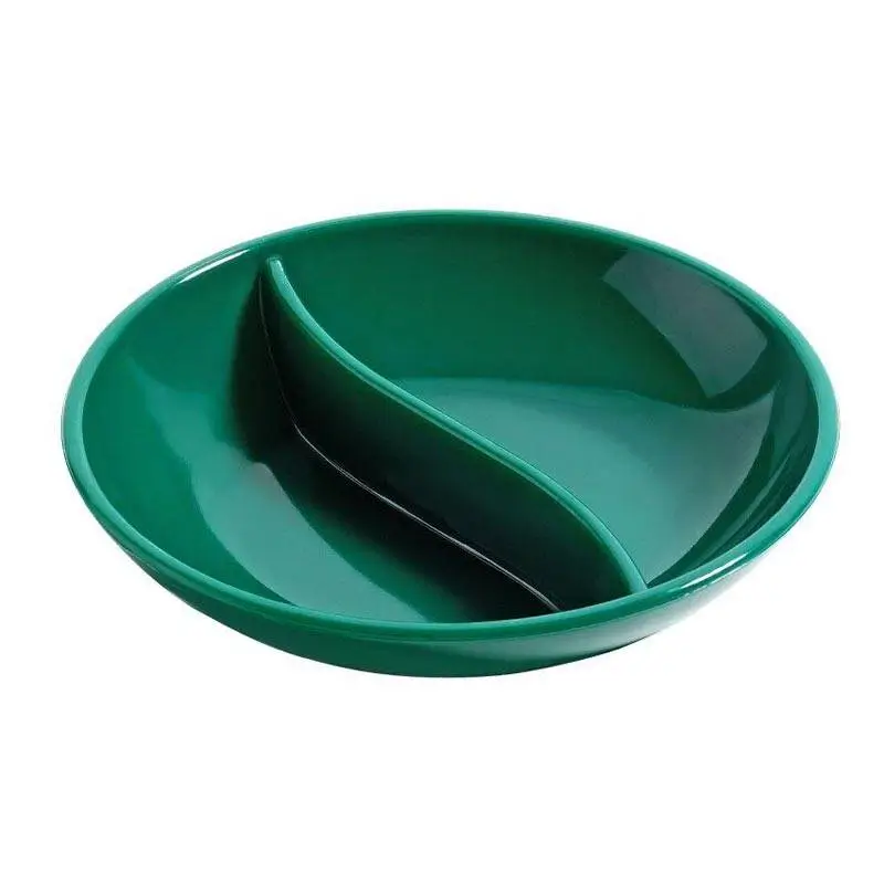 Bora Plastik 2 Bölmeli Sos Kabı, Yuvarlak, Polikarbonat, 8.5 cm, Yeşil - 1
