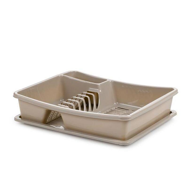Bora Plastik Bulaşık Kurutma Sepeti, 30x37x8.5 cm, Bej - Bora Plastik