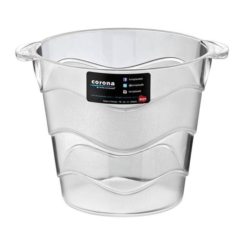 Bora Plastik Buz Kovası, Polikarbon, 4 Lt, Şeffaf - 1
