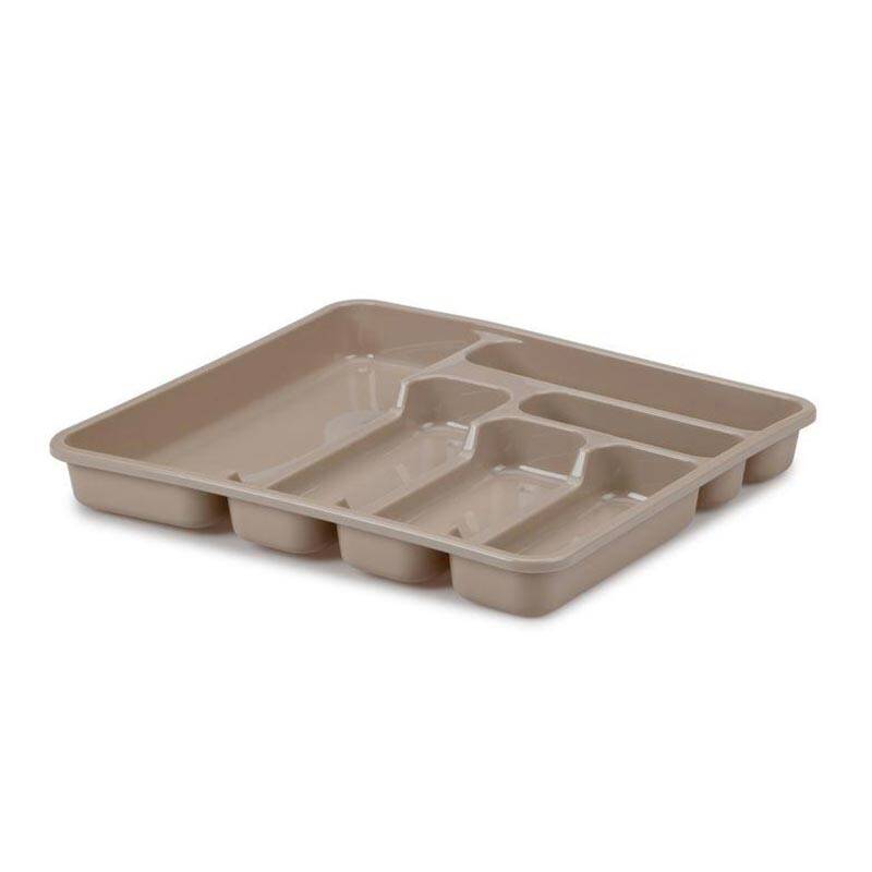 Bora Plastik Çekmece Düzenleyici Kaşıklık, Çok Bölmeli, Kahverengi - 1