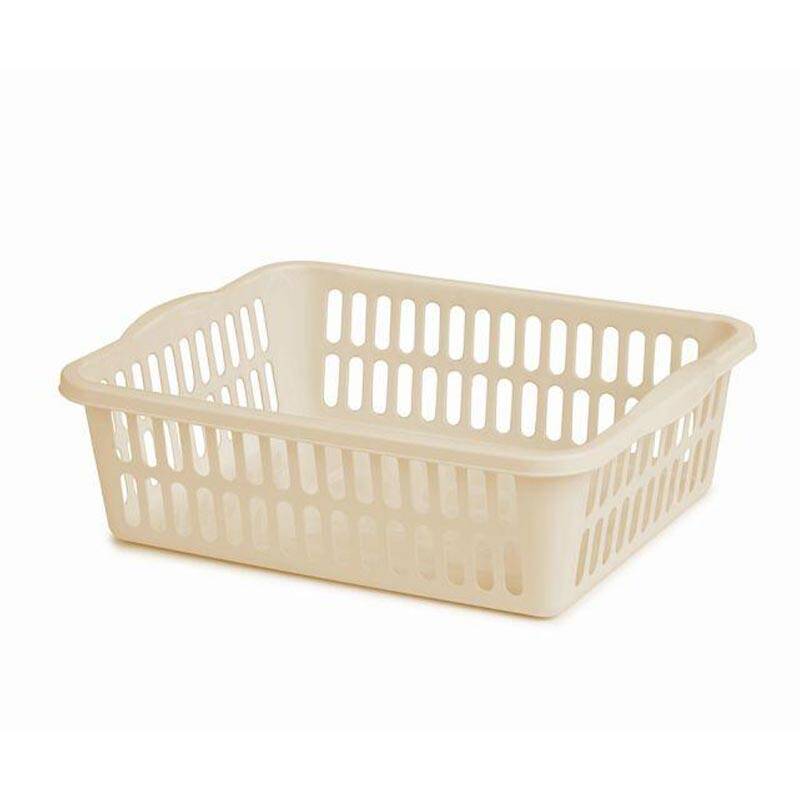 Bora Plastik Çok Amaçlı Sepet, Desenli , No:3, Krem - 1