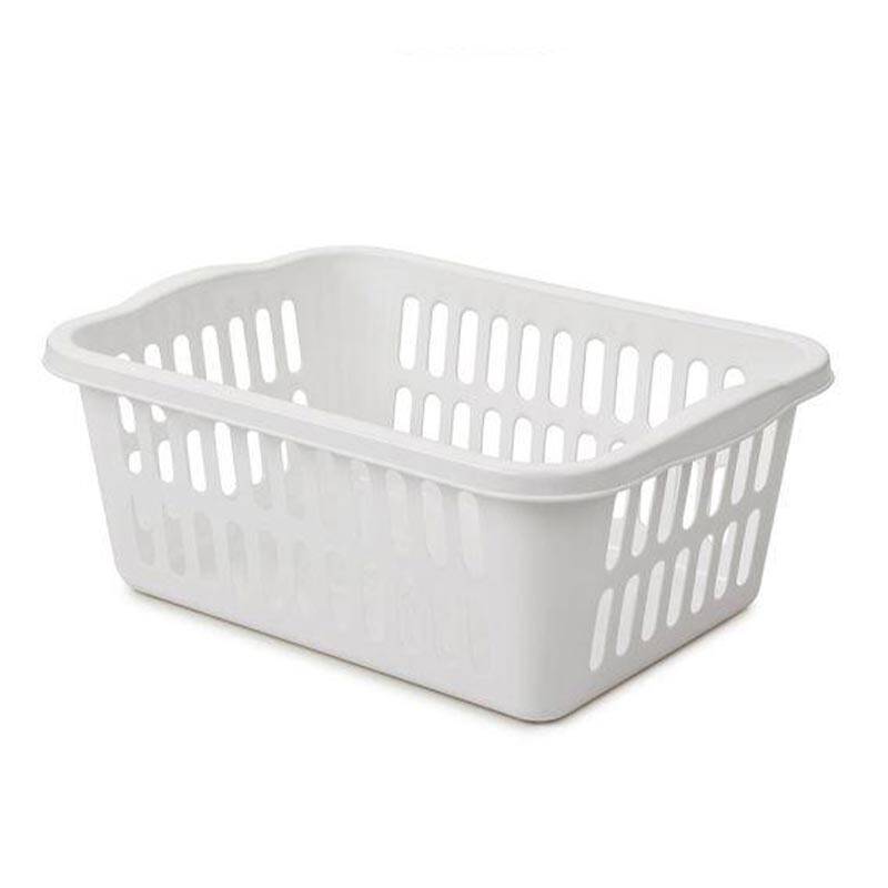 Bora Plastik Çok Amaçlı Sepet, Desenli, No:4, 27.5x22 cm, Beyaz - 1