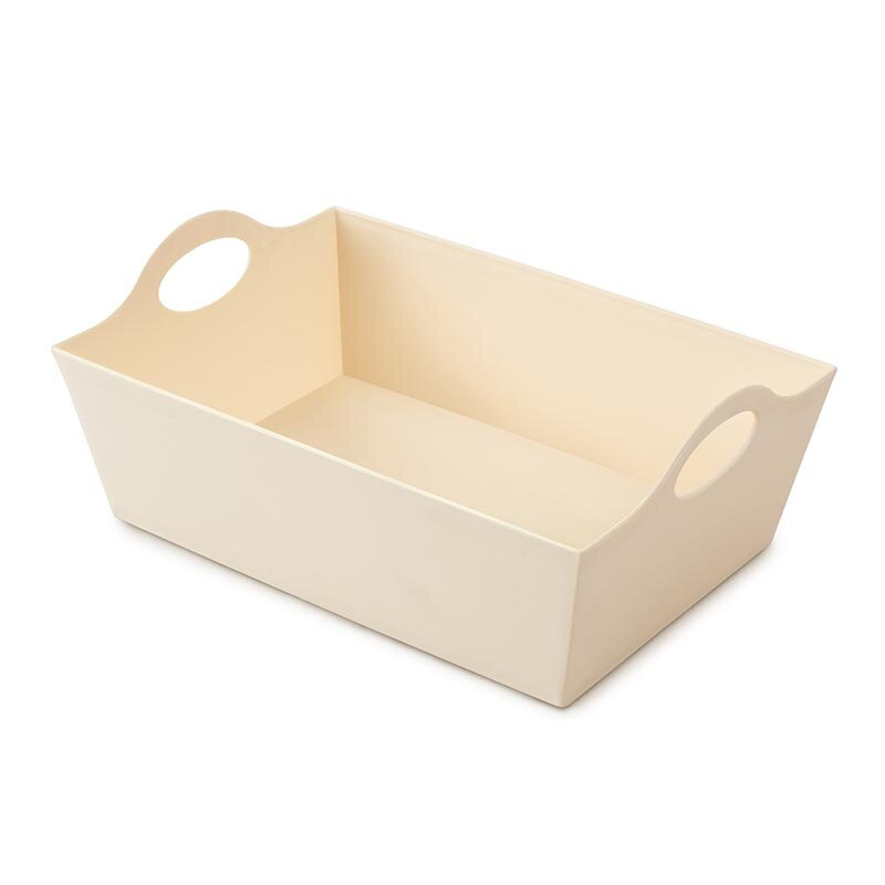 Bora Plastik Çok Amaçlı Sepet, Kulplu, 14x22 cm, Bej - Bora Plastik