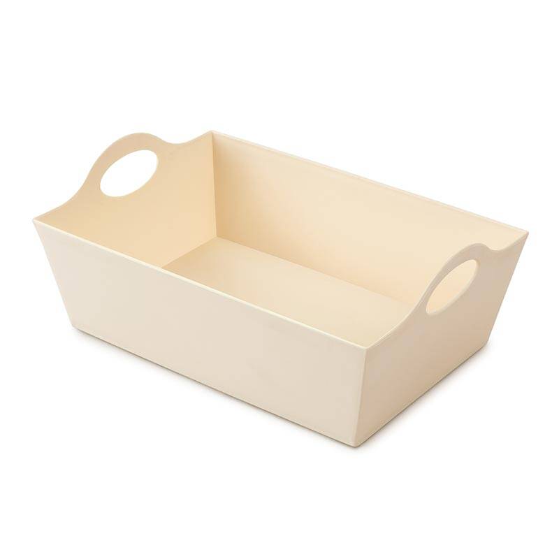 Bora Plastik Çok Amaçlı Sepet, Kulplu, 14x22 cm, Bej - 1