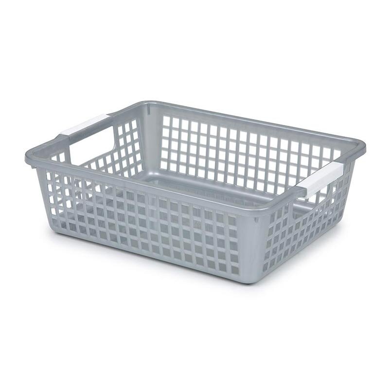 Bora Plastik Çok Amaçlı Sepet, Kulplu, No: 1, Gri - Bora Plastik