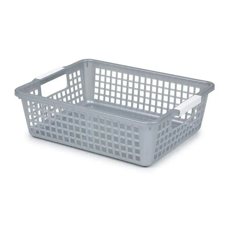 Bora Plastik Çok Amaçlı Sepet, Kulplu, No: 1, Gri - 1