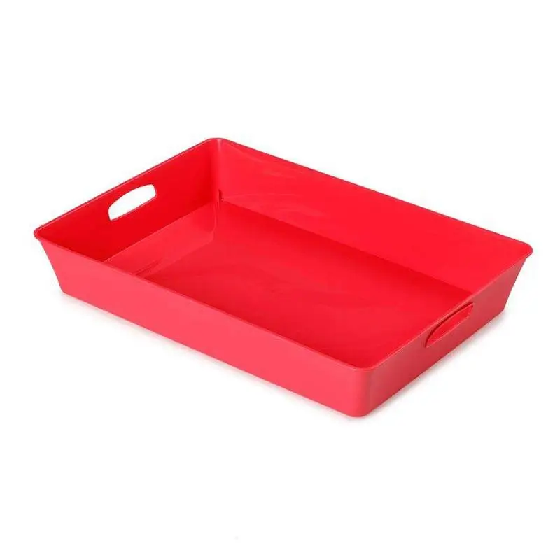 Bora Plastik Çok Amaçlı Sepet, Kulplu, No:3, Kırmızı - 1