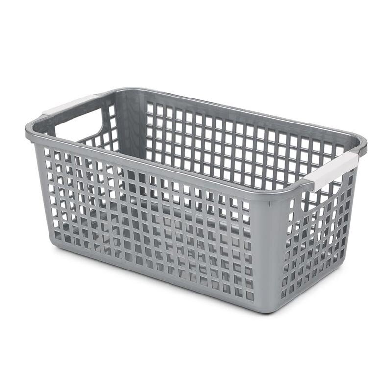 Bora Plastik Çok Amaçlı Sepet, No: 4, Kulplu, Gri - Bora Plastik