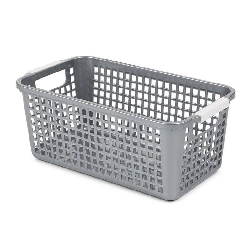 Bora Plastik Çok Amaçlı Sepet, No: 4, Kulplu, Gri - 1