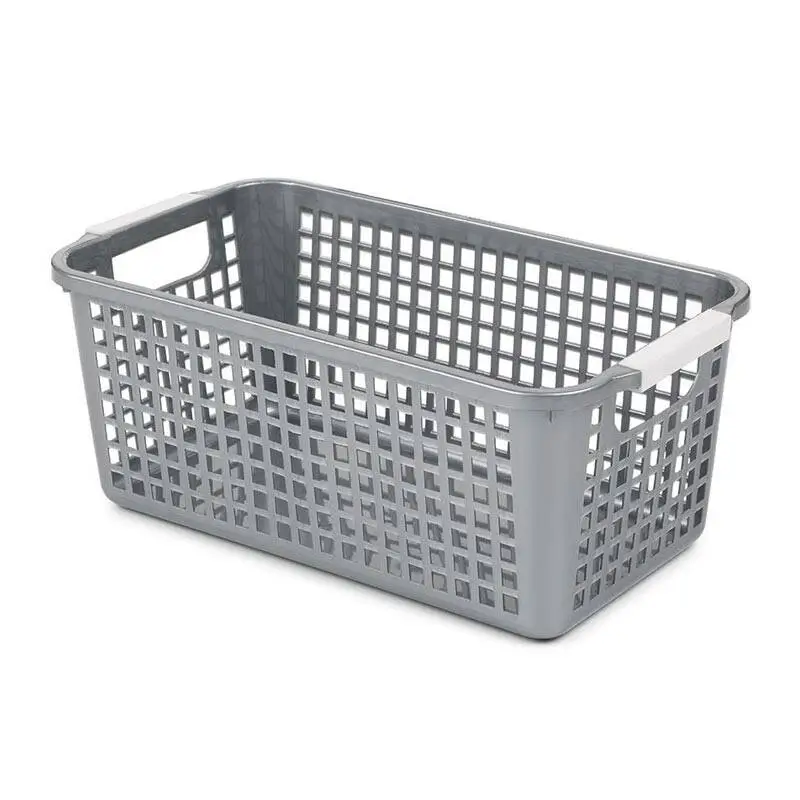 Bora Plastik Çok Amaçlı Sepet, No: 4, Kulplu, Gri - 1