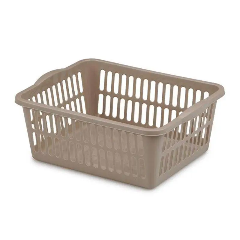 Bora Plastik Meyve Sepeti, Desenli, No:2, 27.5x22 cm, Bej - 1
