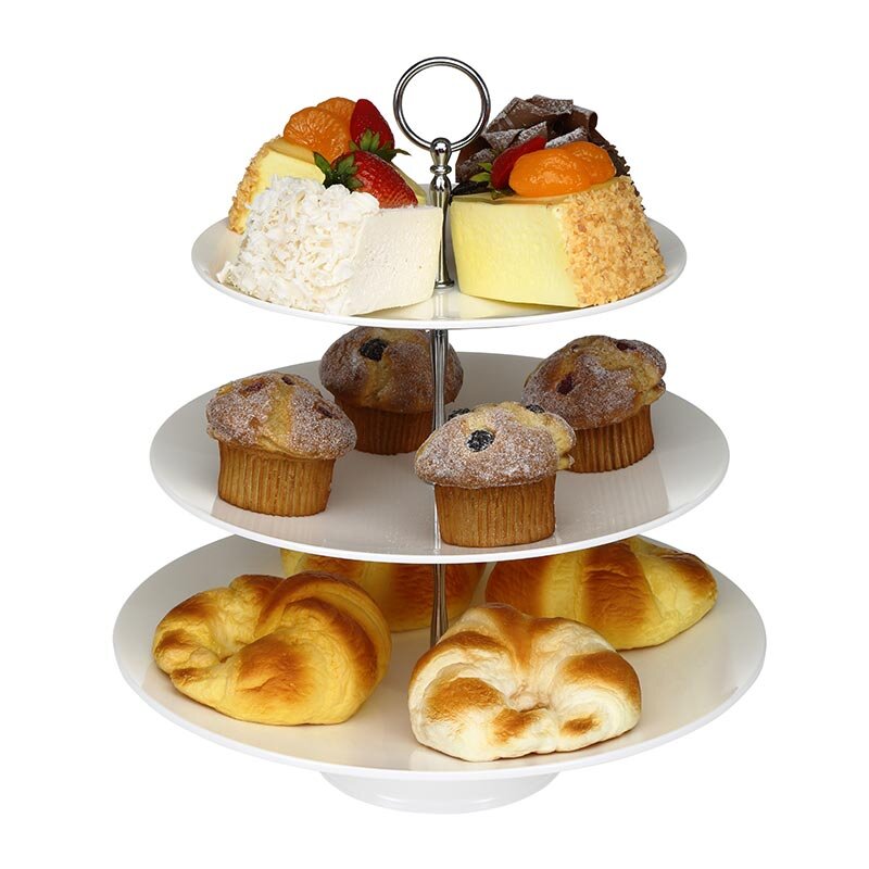 Bora Plastik Çok Amaçlı Teşhir Standı, Yuvarlak, 3 Katlı - Bora Plastik