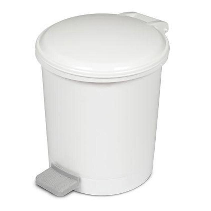 Bora Plastik Çöp Kovası, Pedallı, 1.50 Lt, Beyaz - Bora Plastik