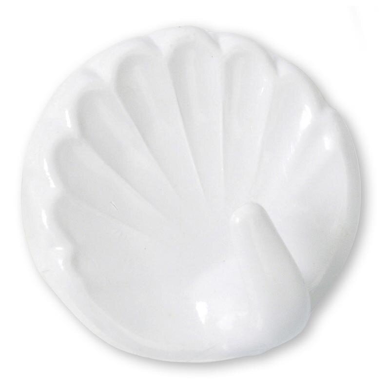 Bora Plastik Duvar Askısı, İstiridye Desen, 2 Adet, Beyaz - Bora Plastik