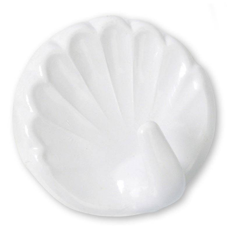 Bora Plastik Duvar Askısı, İstiridye Desen, 2 Adet, Beyaz - 1