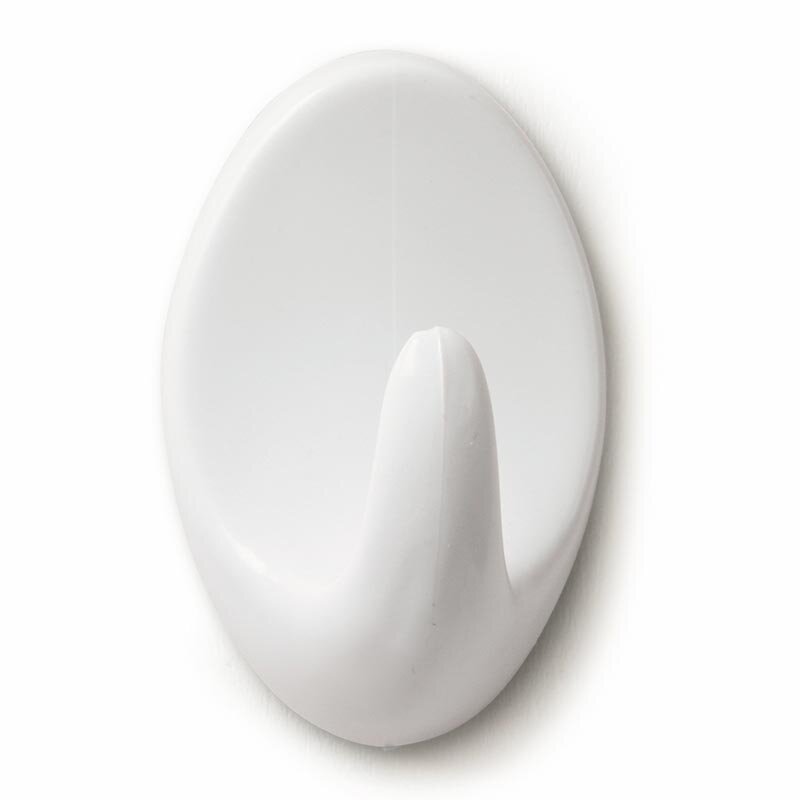Bora Plastik Elips Duvar Askısı, Yapışkanlı, Beyaz, 2 Adet - Bora Plastik