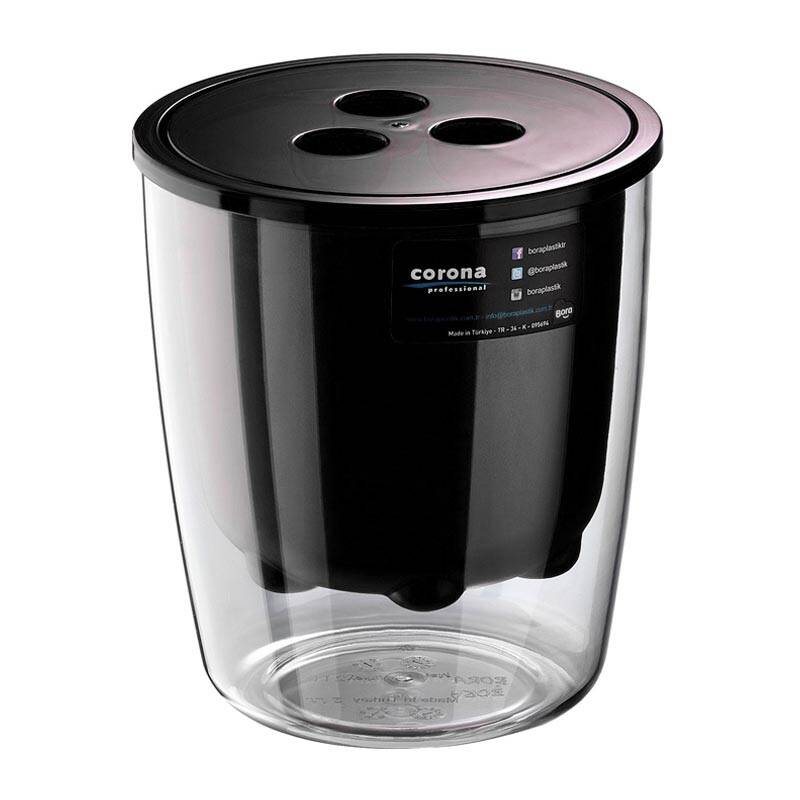 Bora Plastik Fonksiyonel Buz Kovası, Süzgeçli, Siyah - 1