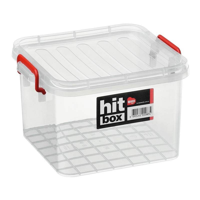 Bora Plastik Hit Box Kutu, 6 Lt, Şeffaf - 1