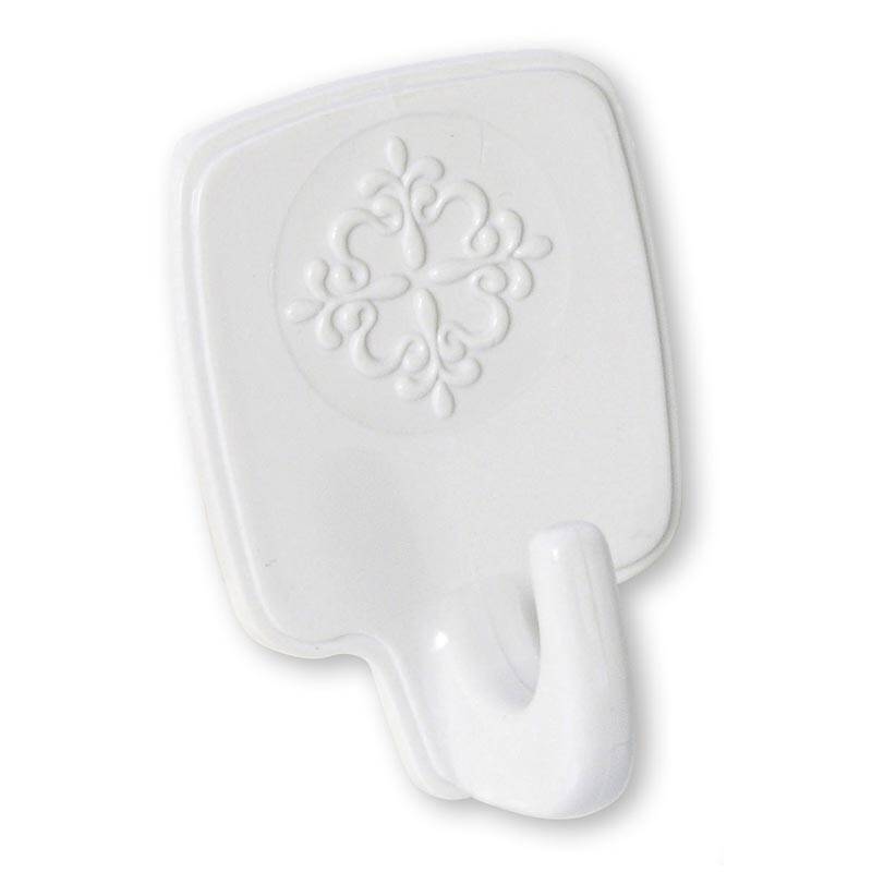 Bora Plastik i Duvar Askısı, Desenl, 4 Adet, Beyaz - 1