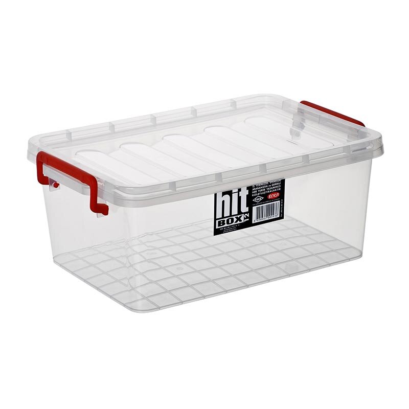 Bora Plastik Kapaklı Kasa, No: 12, Şeffaf, 13.5 Lt. - Bora Plastik