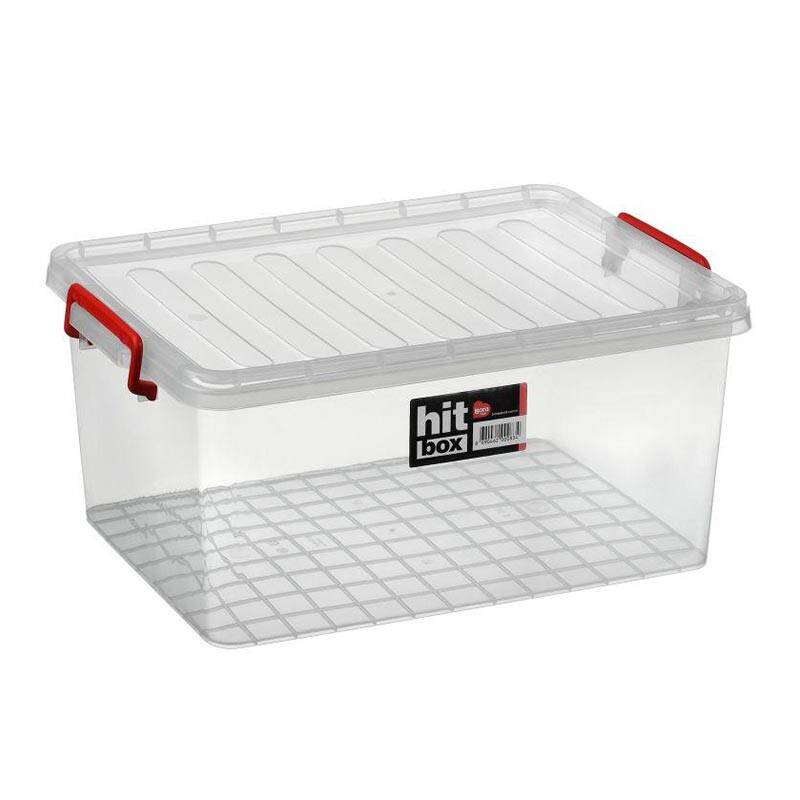 Bora Plastik Kapaklı Kasa, No: 20, 30 Lt, Şeffaf - 1