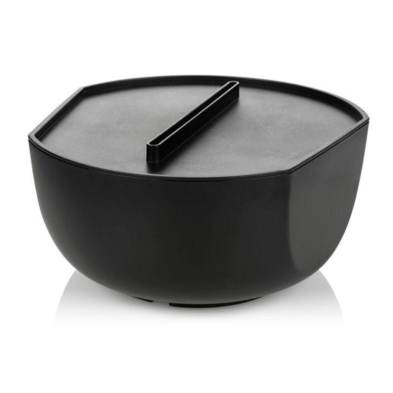 Bora Plastik Hip Gastronom Kase Takım, Kapaklı, 26 cm, Siyah - Bora Plastik
