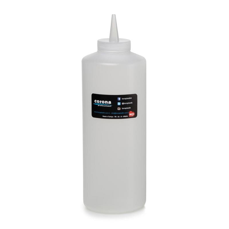 Bora Plastik Kapaklı Mayonez Şişesi, Pratik Servis, 950 ml, Şeffaf - Bora Plastik