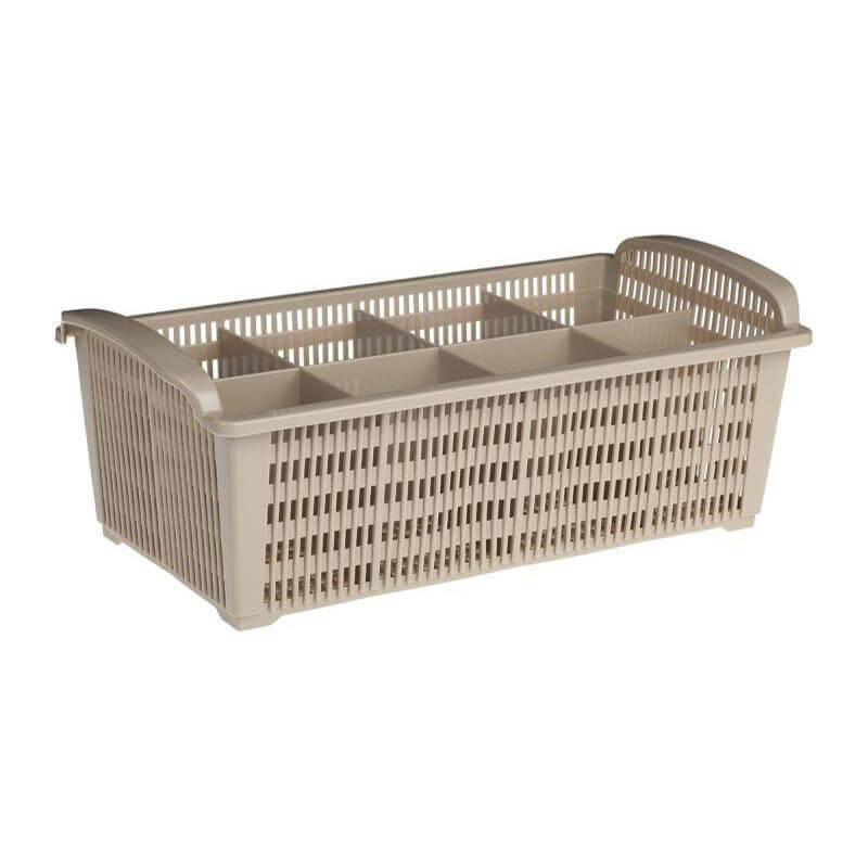 Bora Plastik Kaşıklık, 8 Bölmeli, 41x21x15 cm, Bej - 1