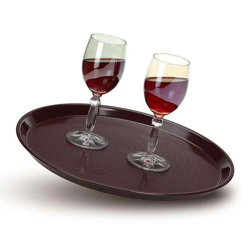 Bora Plastik Kaymaz Tepsi, Yuvarlak, 305 mm, Kahverengi - 1