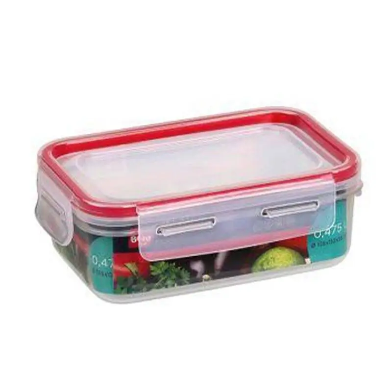 Bora Plastik Kilitli Dikdörtgen Saklama Kabı, 475 ml, Şeffaf - 1