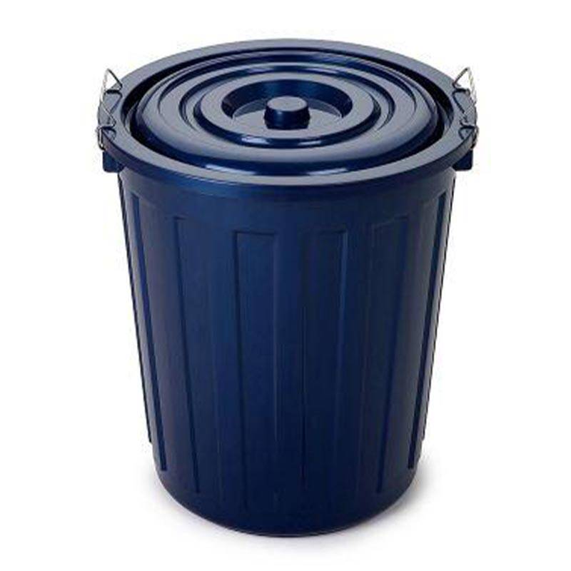 Bora Plastik Kilitli Kapaklı Çöp Kovası, No: 4, 48 Lt, Gri - 1