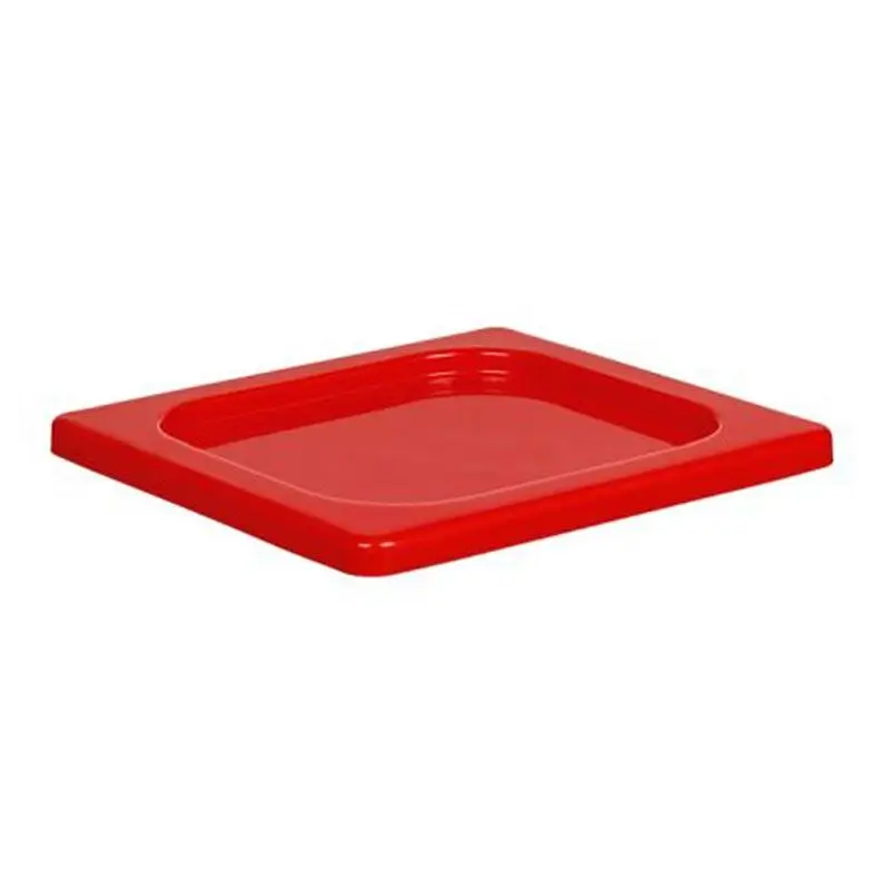 Bora Plastik GN 1/6 Kilitli Polipropilen Gastronorm Küvet Kapağı, Kırmızı - 1