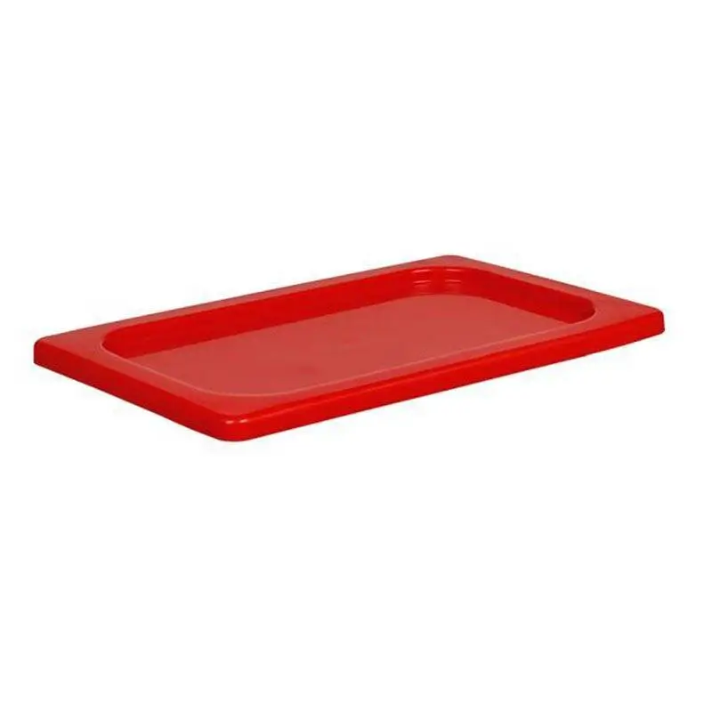 Bora Plastik GN 1/6 Kilitli Polipropilen Gastronorm Küvet Kapağı, Kırmızı - 1