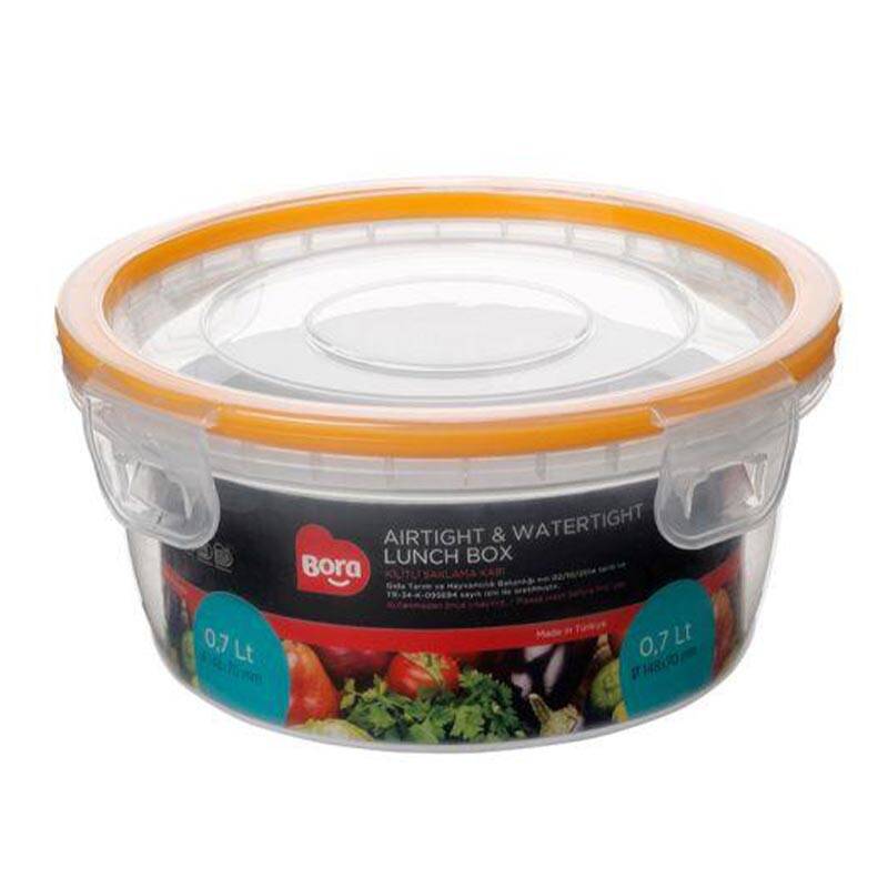 Bora Plastik Kilitli Saklama Kabı, 0.7 Lt, Sızdırmaz - 1