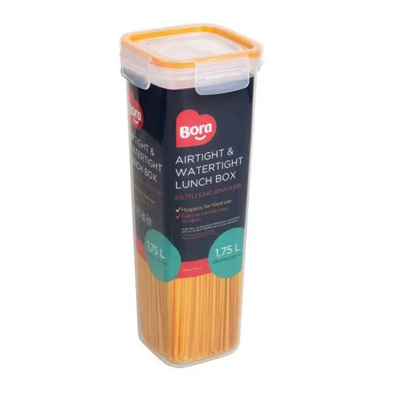 Bora Plastik Kilitli Uzun Saklama Kabı, 1.75 Lt, - 1