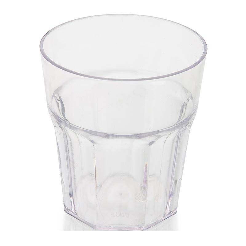 Bora Plastik Kırılmaz Oluklu Bardak, 375 ml, Şeffaf - 1