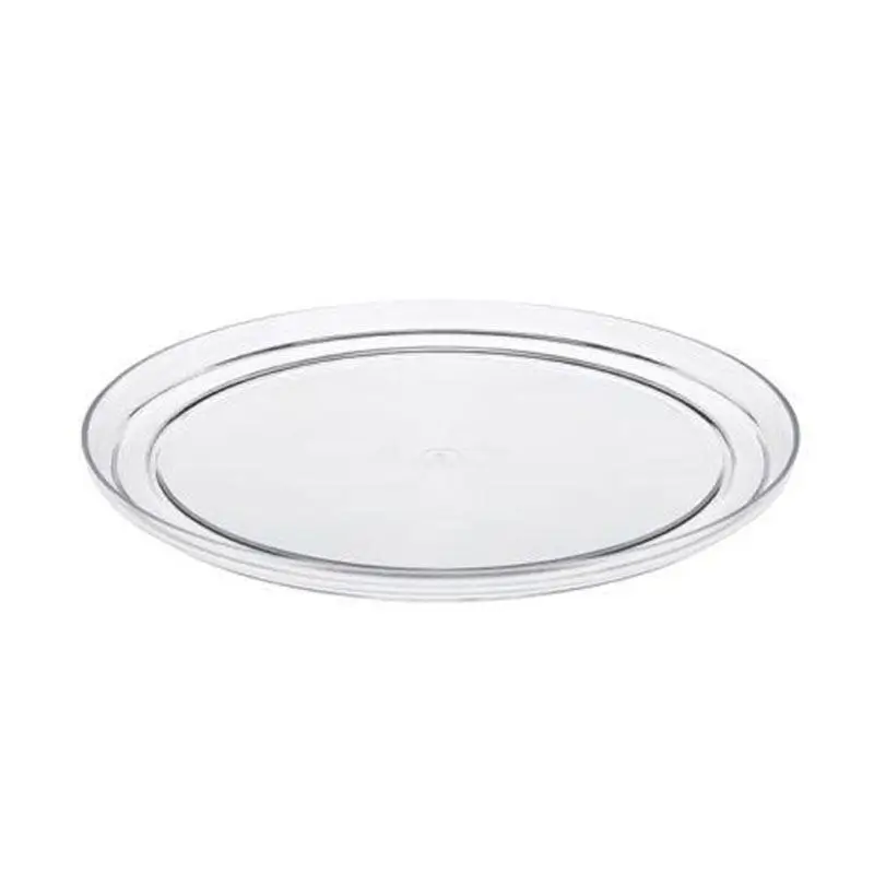 Bora Plastik Kristal Sunum Tepsisi, Fanus Uyumlu, 25 cm, Şeffaf - 1