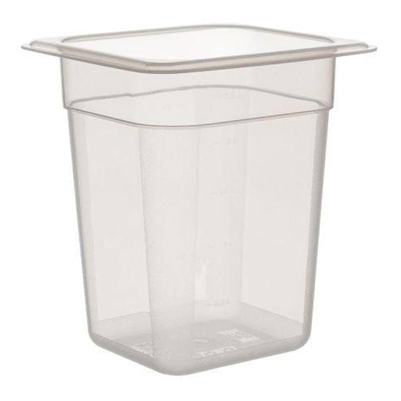 Bora Plastik GN 1/6-200 mm Polipropilen Gastronorm Küvet, Şeffaf - 1