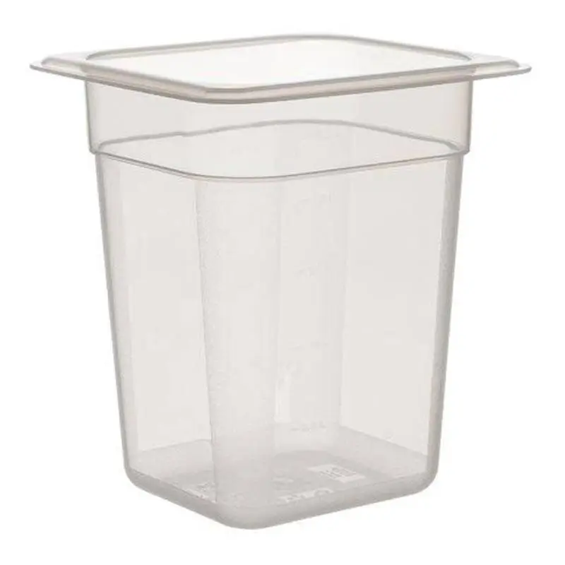 Bora Plastik GN 1/6-200 mm Polipropilen Gastronorm Küvet, Şeffaf - 1