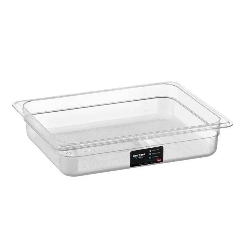 Bora Plastik GN 1/2-65 mm Polikarbon Gastronorm Küvet, 3 Lt, Şeffaf - 1